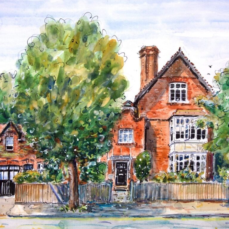 Orchard House School, Newton Grove, illustration by Martin Millard